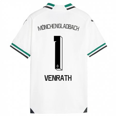 Kandiny Homme Maillot Lisa Venrath #1 Blanc Vert Tenues Domicile 2023/24 T-Shirt
