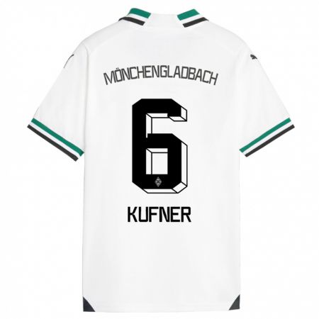 Kandiny Homme Maillot Anne-Catherine Kufner #6 Blanc Vert Tenues Domicile 2023/24 T-Shirt