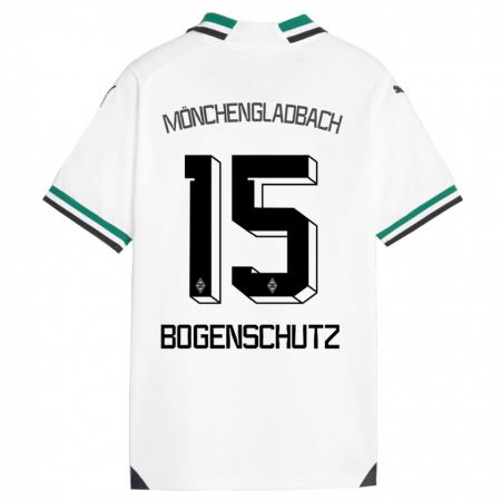 Kandiny Homme Maillot Kerstin Bogenschutz #15 Blanc Vert Tenues Domicile 2023/24 T-Shirt