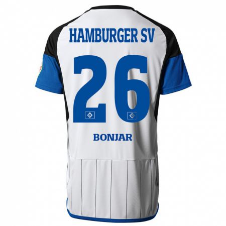 Kandiny Homme Maillot Amir Bonjar #26 Blanc Tenues Domicile 2023/24 T-Shirt
