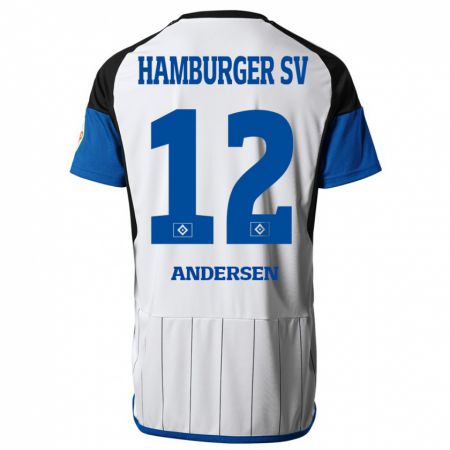 Kandiny Homme Maillot Patrick Andersen #12 Blanc Tenues Domicile 2023/24 T-Shirt