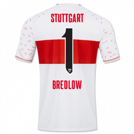 Kandiny Homme Maillot Fabian Bredlow #1 Blanc Tenues Domicile 2023/24 T-Shirt
