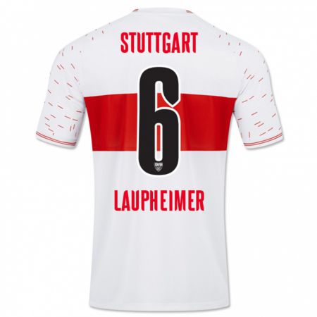 Kandiny Homme Maillot Lukas Laupheimer #6 Blanc Tenues Domicile 2023/24 T-Shirt