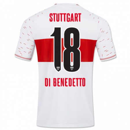 Kandiny Homme Maillot Samuele Di Benedetto #18 Blanc Tenues Domicile 2023/24 T-Shirt