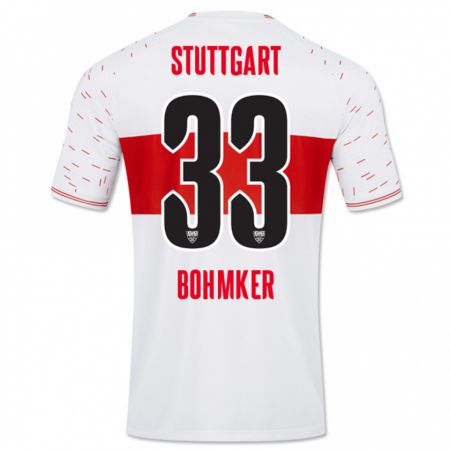 Kandiny Homme Maillot Finn Böhmker #33 Blanc Tenues Domicile 2023/24 T-Shirt