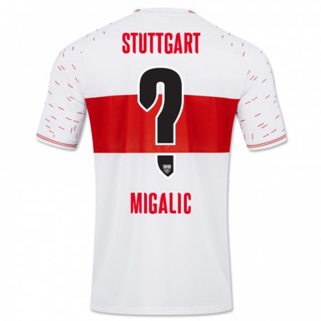 Kandiny Homme Maillot Dorian Migalic #0 Blanc Tenues Domicile 2023/24 T-Shirt
