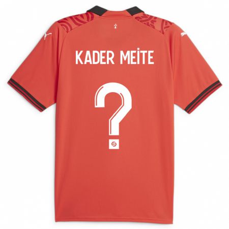 Kandiny Homme Maillot Mohamed Kader Meïté #0 Rouge Tenues Domicile 2023/24 T-Shirt