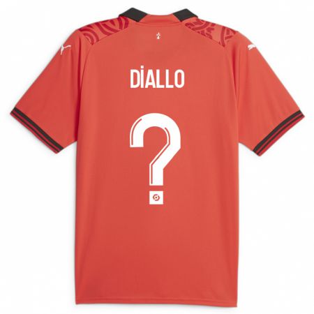 Kandiny Homme Maillot Amadou Diallo #0 Rouge Tenues Domicile 2023/24 T-Shirt