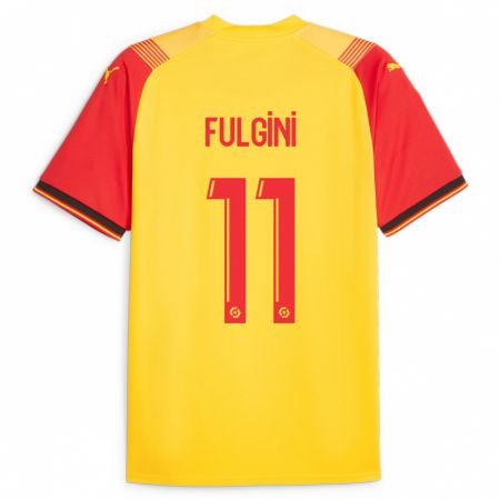 Kandiny Homme Maillot Angelo Fulgini #11 Jaune Tenues Domicile 2023/24 T-Shirt