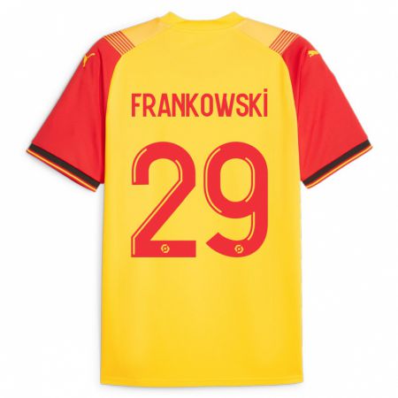 Kandiny Homme Maillot Przemyslaw Frankowski #29 Jaune Tenues Domicile 2023/24 T-Shirt