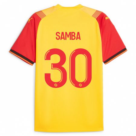Kandiny Homme Maillot Brice Samba #30 Jaune Tenues Domicile 2023/24 T-Shirt