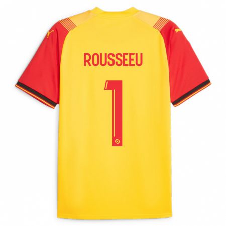 Kandiny Homme Maillot Justine Rousseeu #1 Jaune Tenues Domicile 2023/24 T-Shirt