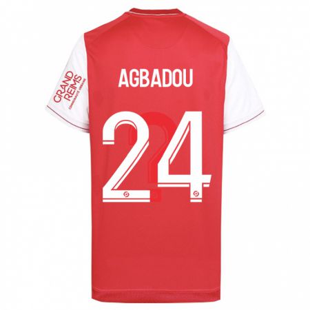 Kandiny Homme Maillot Emmanuel Agbadou #24 Rouge Tenues Domicile 2023/24 T-Shirt