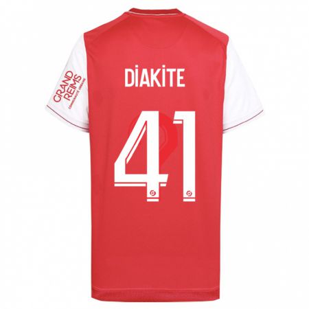 Kandiny Homme Maillot Ibrahim Diakité #41 Rouge Tenues Domicile 2023/24 T-Shirt