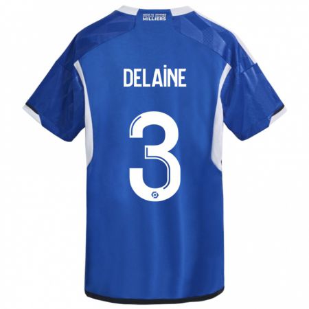 Kandiny Homme Maillot Thomas Delaine #3 Bleu Tenues Domicile 2023/24 T-Shirt
