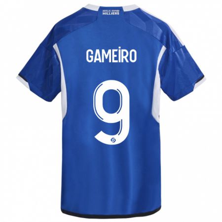 Kandiny Homme Maillot Kévin Gameiro #9 Bleu Tenues Domicile 2023/24 T-Shirt