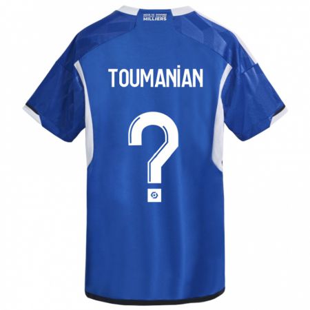Kandiny Homme Maillot Anthony Toumanian #0 Bleu Tenues Domicile 2023/24 T-Shirt