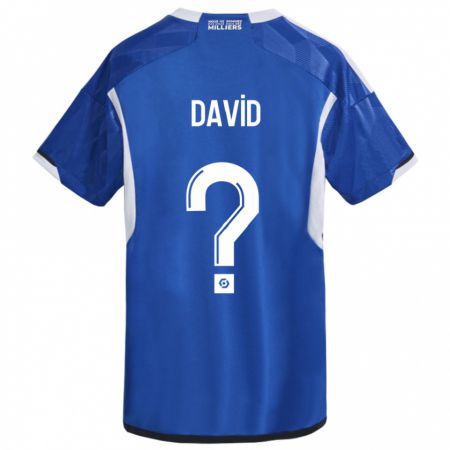 Kandiny Homme Maillot David #0 Bleu Tenues Domicile 2023/24 T-Shirt