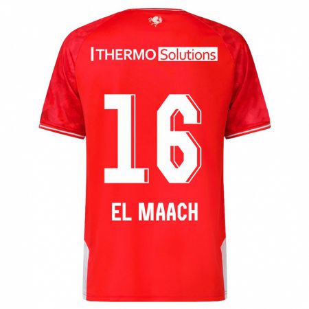 Kandiny Homme Maillot Issam El Maach #16 Rouge Tenues Domicile 2023/24 T-Shirt
