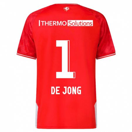 Kandiny Homme Maillot Daniëlle De Jong #1 Rouge Tenues Domicile 2023/24 T-Shirt