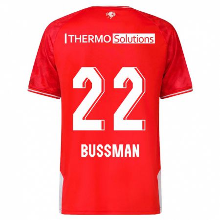 Kandiny Homme Maillot Fiene Bussman #22 Rouge Tenues Domicile 2023/24 T-Shirt