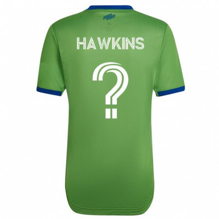Kandiny Homme Maillot Stuart Hawkins #0 Vert Tenues Domicile 2023/24 T-Shirt