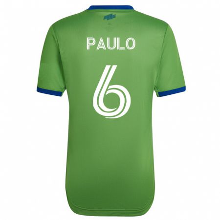 Kandiny Homme Maillot João Paulo #6 Vert Tenues Domicile 2023/24 T-Shirt