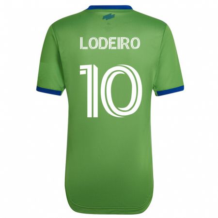Kandiny Homme Maillot Nicolás Lodeiro #10 Vert Tenues Domicile 2023/24 T-Shirt