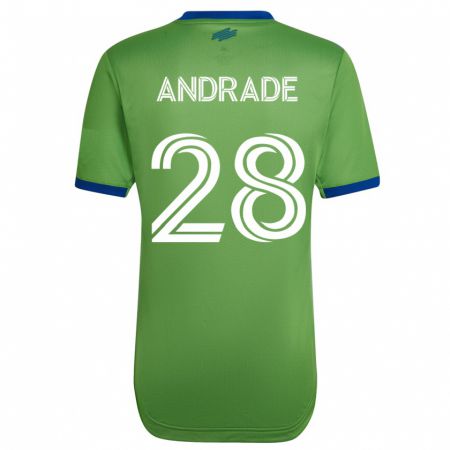 Kandiny Homme Maillot Yeimar Gómez Andrade #28 Vert Tenues Domicile 2023/24 T-Shirt
