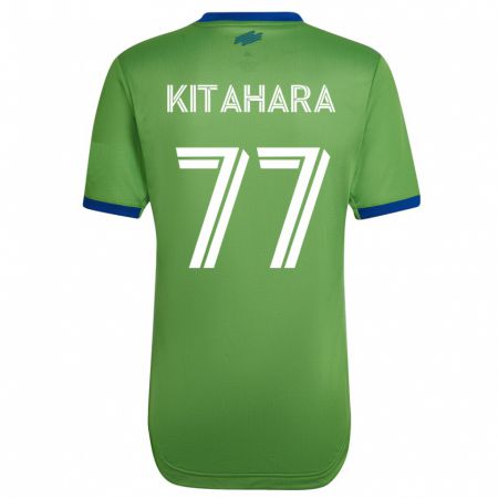 Kandiny Homme Maillot Sota Kitahara #77 Vert Tenues Domicile 2023/24 T-Shirt