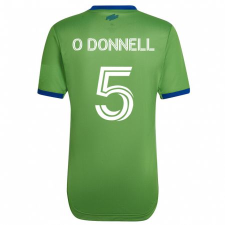 Kandiny Homme Maillot Kristina O'donnell #5 Vert Tenues Domicile 2023/24 T-Shirt