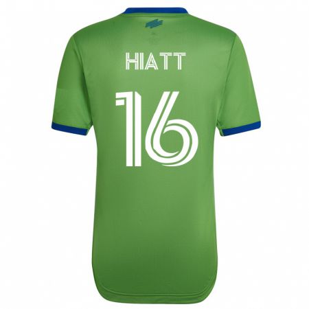 Kandiny Homme Maillot Samantha Hiatt #16 Vert Tenues Domicile 2023/24 T-Shirt