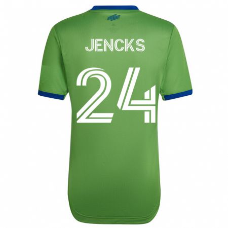 Kandiny Homme Maillot India Jencks #24 Vert Tenues Domicile 2023/24 T-Shirt
