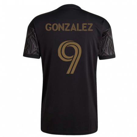 Kandiny Homme Maillot Mario González #9 Noir Tenues Domicile 2023/24 T-Shirt