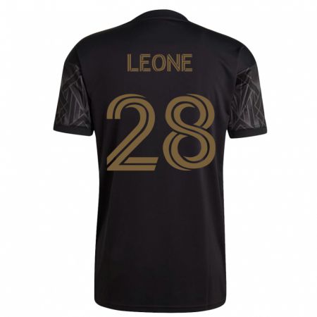 Kandiny Homme Maillot Tony Leone #28 Noir Tenues Domicile 2023/24 T-Shirt