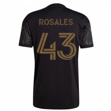 Kandiny Homme Maillot Diego Rosales #43 Noir Tenues Domicile 2023/24 T-Shirt
