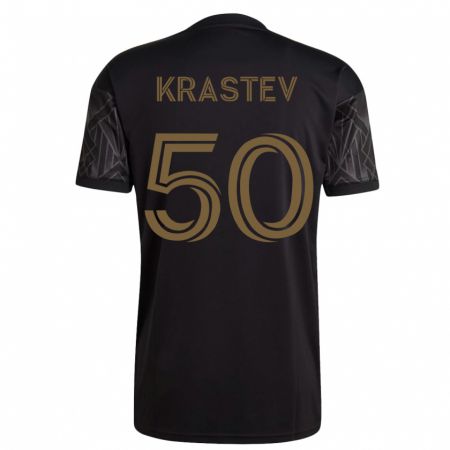 Kandiny Homme Maillot Filip Krastev #50 Noir Tenues Domicile 2023/24 T-Shirt