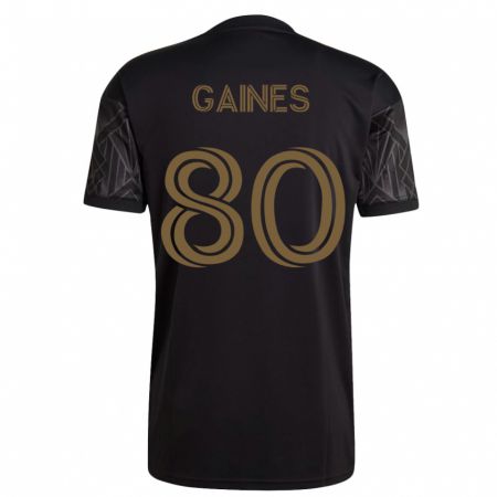 Kandiny Homme Maillot Julian Gaines #80 Noir Tenues Domicile 2023/24 T-Shirt