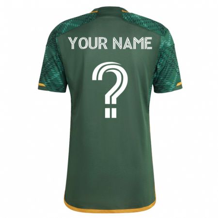 Kandiny Homme Maillot Votre Nom #0 Vert Tenues Domicile 2023/24 T-Shirt