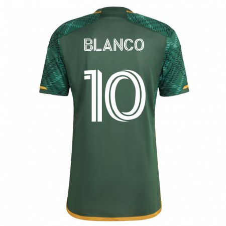 Kandiny Homme Maillot Sebastián Blanco #10 Vert Tenues Domicile 2023/24 T-Shirt