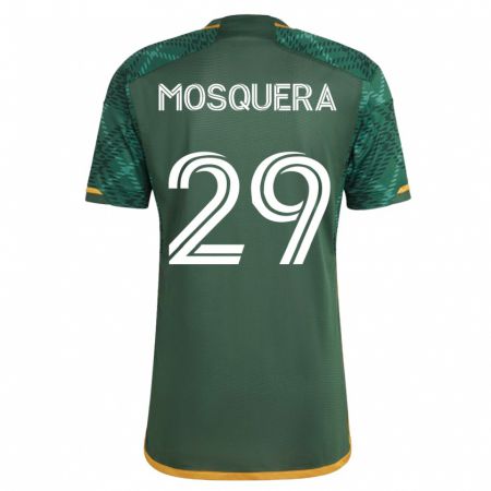 Kandiny Homme Maillot Juan David Mosquera #29 Vert Tenues Domicile 2023/24 T-Shirt