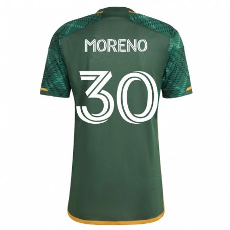 Kandiny Homme Maillot Santiago Moreno #30 Vert Tenues Domicile 2023/24 T-Shirt