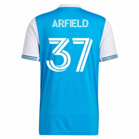 Kandiny Homme Maillot Scott Arfield #37 Bleu Tenues Domicile 2023/24 T-Shirt