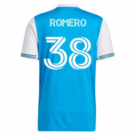 Kandiny Homme Maillot Brian Romero #38 Bleu Tenues Domicile 2023/24 T-Shirt