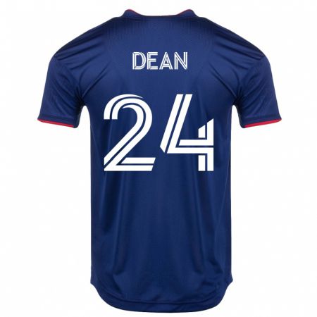 Kandiny Homme Maillot Jonathan Dean #24 Marin Tenues Domicile 2023/24 T-Shirt