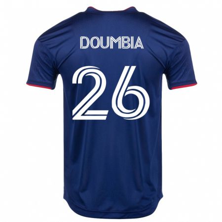 Kandiny Homme Maillot Ousmane Doumbia #26 Marin Tenues Domicile 2023/24 T-Shirt