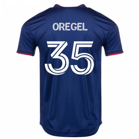 Kandiny Homme Maillot Sergio Oregel #35 Marin Tenues Domicile 2023/24 T-Shirt