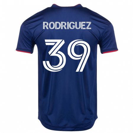 Kandiny Homme Maillot Allan Rodriguez #39 Marin Tenues Domicile 2023/24 T-Shirt