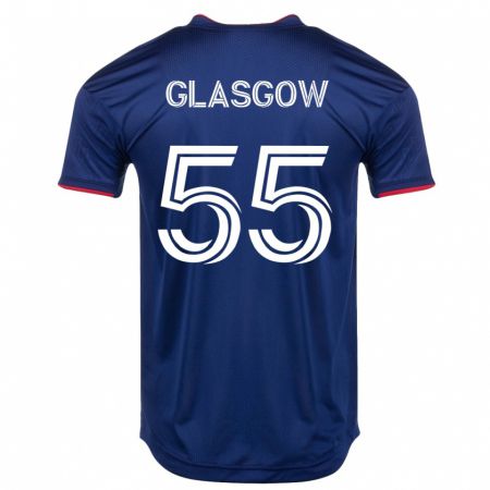 Kandiny Homme Maillot Omari Glasgow #55 Marin Tenues Domicile 2023/24 T-Shirt