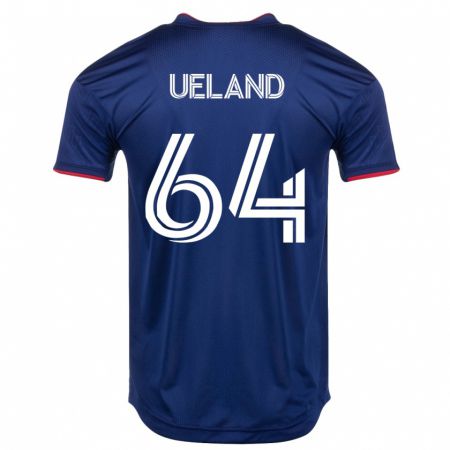 Kandiny Homme Maillot Andreas Ueland #64 Marin Tenues Domicile 2023/24 T-Shirt